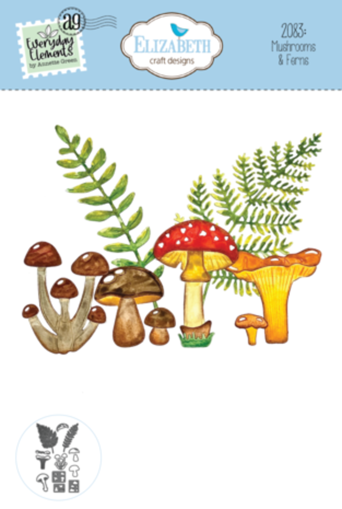 Elizabeth Craft Designs Mushrooms & Ferns Dies (2083) Elizabeth Craft Designs Mushrooms & Ferns Dies (2083)