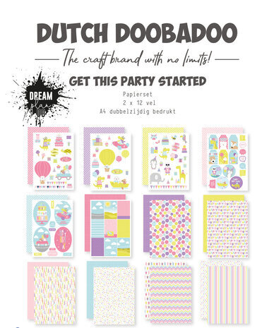 Dutch Doobadoo Dutch Paper Art A4 Dream Plan Do Get This Party Started (473.005.049)