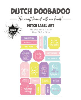 Dutch Doobadoo Dutch Label Art A4 Dream Plan Do Get This Party Started (474.007.018)* Dutch Doobadoo Dutch Label Art A4 Dream Plan Do Get This Party Started (474.007.018)*