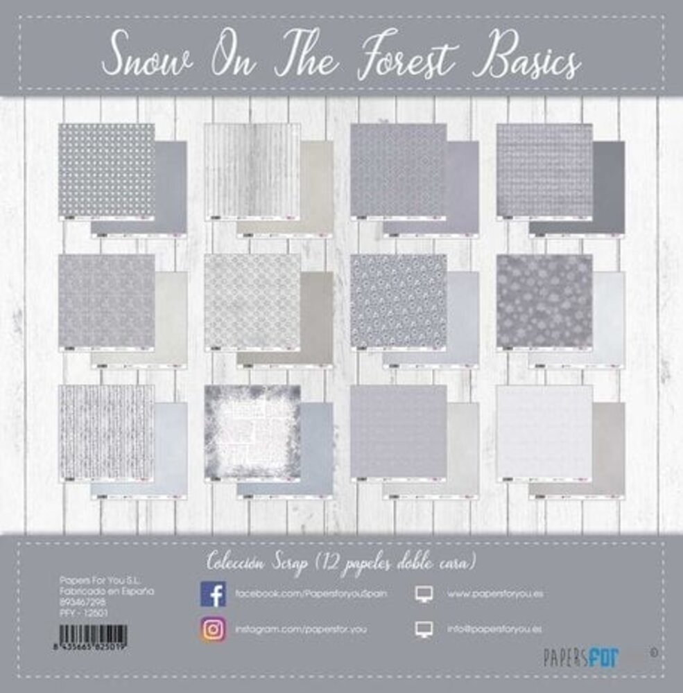 Papers For You Snow On The Forest 12x12 Inch Basics Paper Pack (12pcs) (PFY-12501) Papers For You Snow On The Forest 12x12 Inch Basics Paper Pack (12pcs) (PFY-12501)