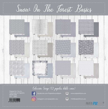 Papers For You Snow On The Forest 12x12 Inch Basics Paper Pack (12pcs) (PFY-12501) Papers For You Snow On The Forest 12x12 Inch Basics Paper Pack (12pcs) (PFY-12501)