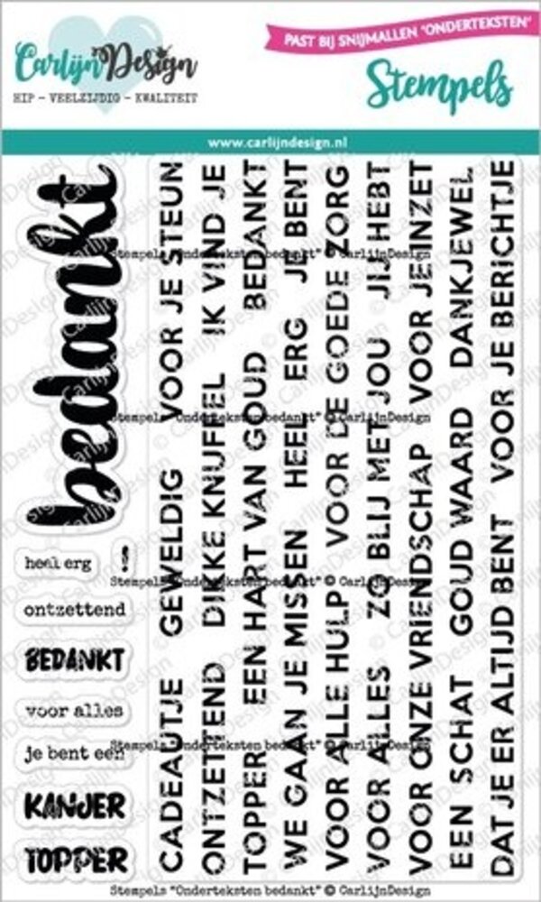 Carlijn Design Stempels Onderteksten Bedankt (CDST-0105)