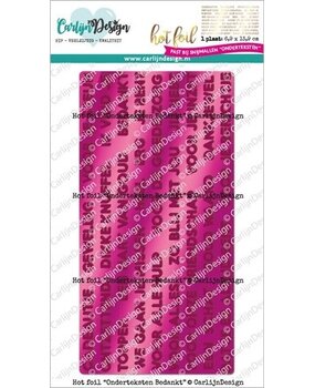 Carlijn Design Hot Foil Onderteksten Bedankt (CDHF-0036) Carlijn Design Hot Foil Onderteksten Bedankt (CDHF-0036)