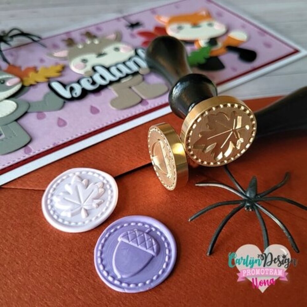 Carlijn Design Wax Seal Stamper 1 Inch Herfst Eikeltje (CDWX-0046)