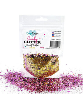 Carlijn Design Chunky Glitter Colorshift Rainbow Yellow (CDGL-0012)