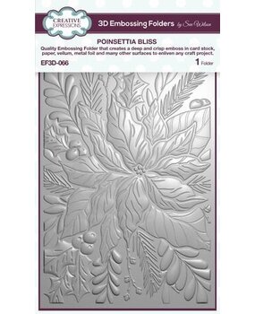 Creative Expressions Sue Wilson 3D Embossing Folder Poinsettia Bliss (EF3D-066) Creative Expressions Sue Wilson 3D Embossing Folder Poinsettia Bliss (EF3D-066)