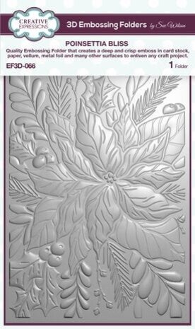 Creative Expressions Sue Wilson 3D Embossing Folder Poinsettia Bliss (EF3D-066) Creative Expressions Sue Wilson 3D Embossing Folder Poinsettia Bliss (EF3D-066)