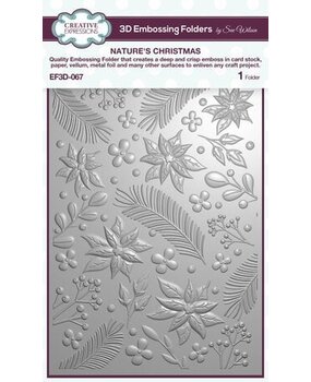 Creative Expressions Sue Wilson 3D Embossing Folder Nature's Christmas (EF3D-067) Creative Expressions Sue Wilson 3D Embossing Folder Nature's Christmas (EF3D-067)
