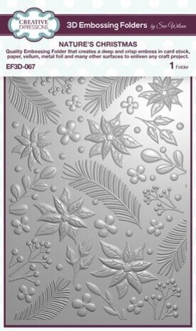 Creative Expressions Sue Wilson 3D Embossing Folder Nature's Christmas (EF3D-067) Creative Expressions Sue Wilson 3D Embossing Folder Nature's Christmas (EF3D-067)