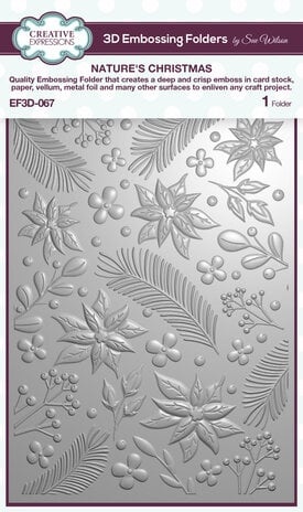 Creative Expressions Sue Wilson 3D Embossing Folder Nature's Christmas ...