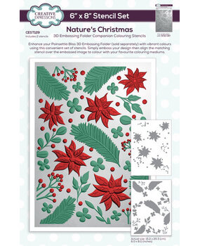 Creative Expressions Companion Colouring Stencil Nature's Christmas (CEST129) Creative Expressions Companion Colouring Stencil Nature's Christmas (CEST129)