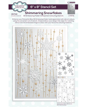 Creative Expressions Companion Colouring Stencil Shimmering Snowflakes (CEST130)
