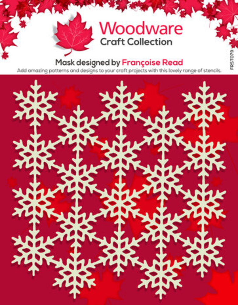 Woodware Snowflake Screen Masking Stencil (FRST079) Woodware Snowflake Screen Masking Stencil (FRST079)