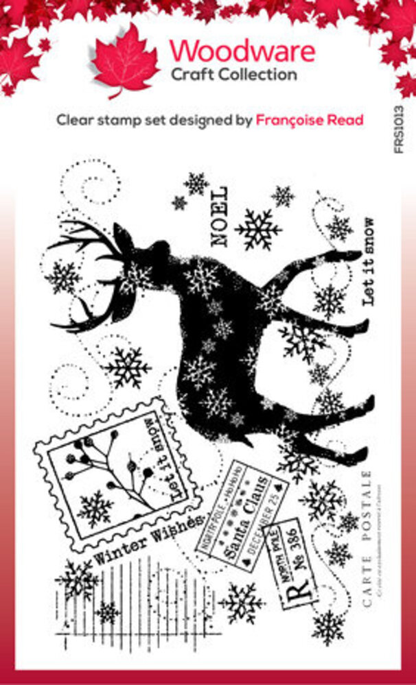 Woodware Winter Reindeer Clear Stamps (FRS1013)