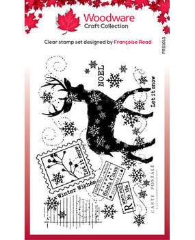 Woodware Winter Reindeer Clear Stamps (FRS1013)