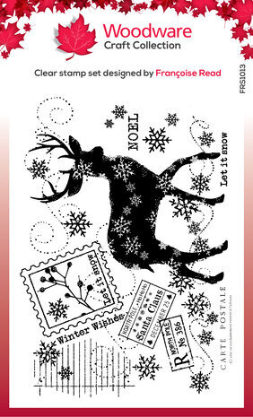 Woodware Winter Reindeer Clear Stamps (FRS1013)