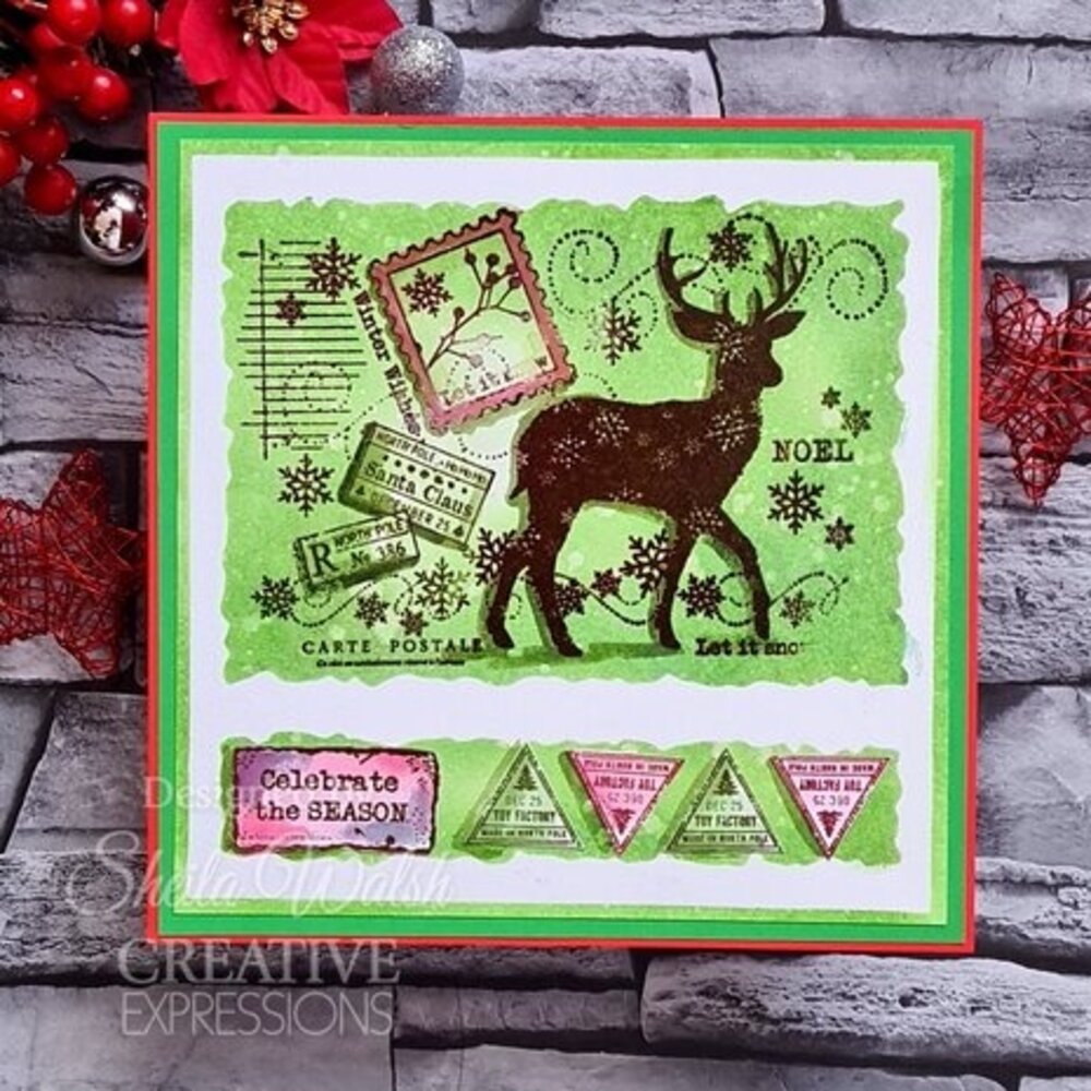 Woodware Winter Reindeer Clear Stamps (FRS1013)