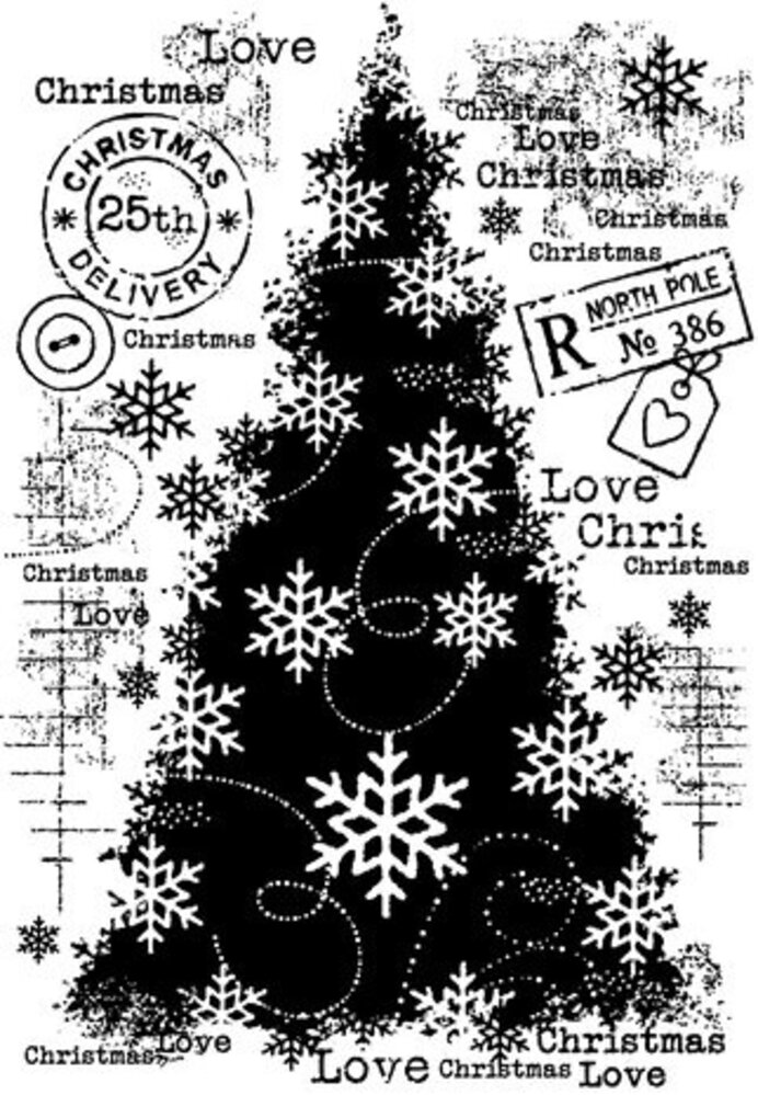 Woodware Snow Frosted Tree Clear Stamps (FRS1015) Woodware Snow Frosted Tree Clear Stamps (FRS1015)