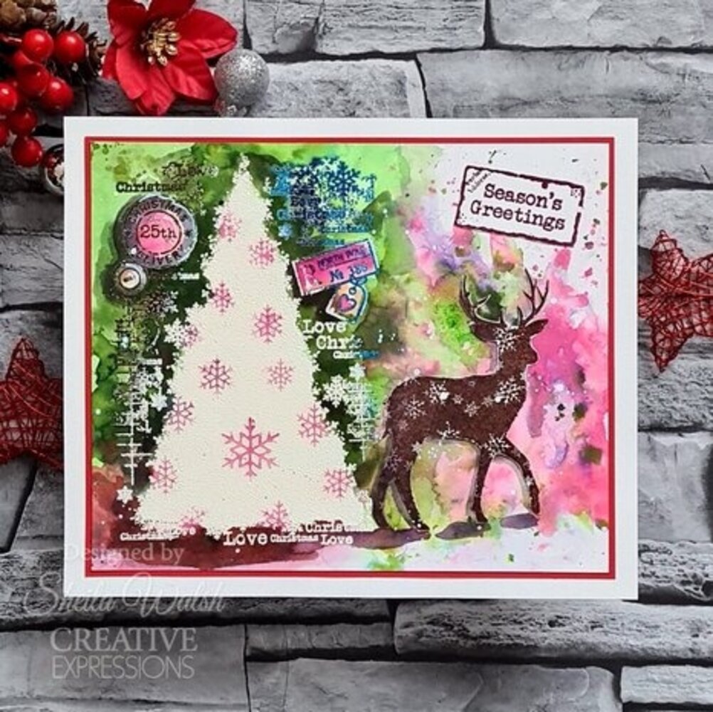 Woodware Snow Frosted Tree Clear Stamps (FRS1015) Woodware Snow Frosted Tree Clear Stamps (FRS1015)