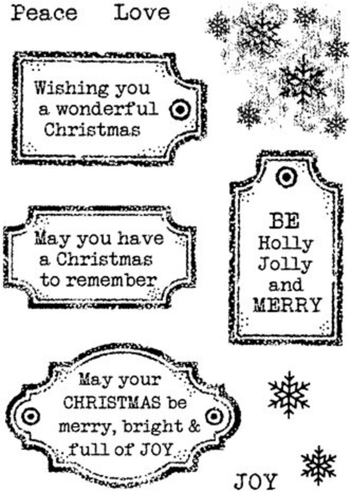 Woodware Christmas Old Labels Clear Stamps (FRS1018) Woodware Christmas Old Labels Clear Stamps (FRS1018)