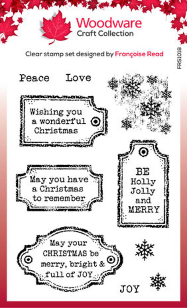 Woodware Christmas Old Labels Clear Stamps (FRS1018) Woodware Christmas Old Labels Clear Stamps (FRS1018)