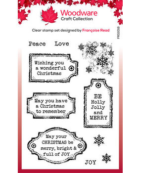 Woodware Christmas Old Labels Clear Stamps (FRS1018) Woodware Christmas Old Labels Clear Stamps (FRS1018)