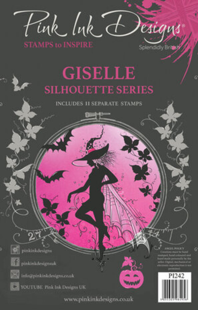 Pink Ink Designs Silhouette Series Giselle A5 Clear Stamps (PI242) Pink Ink Designs Silhouette Series Giselle A5 Clear Stamps (PI242)