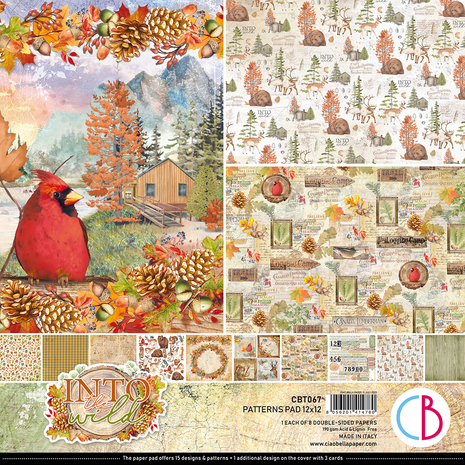Ciao Bella Papercrafting Into the Wild 12x12 Inch Patterns Pad (CBT067) Ciao Bella Papercrafting Into the Wild 12x12 Inch Patterns Pad (CBT067)