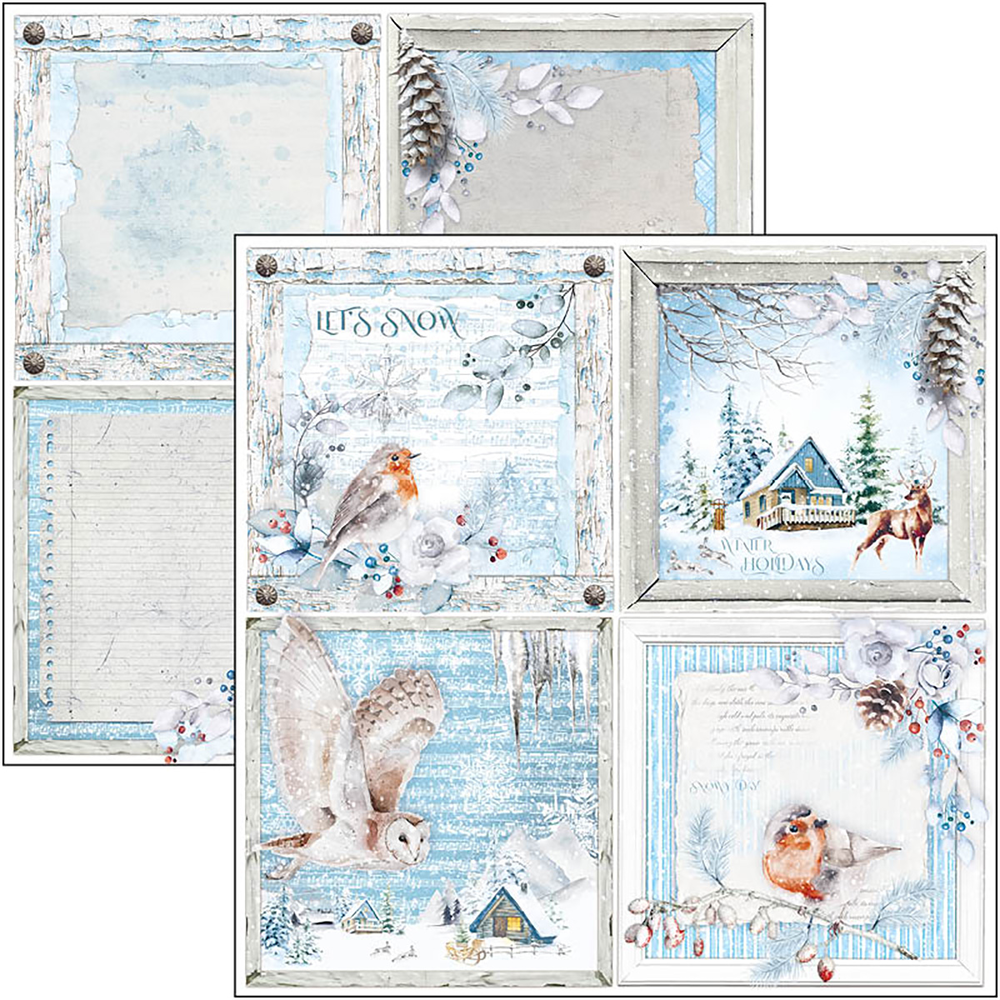 Ciao Bella Papercrafting Winter Journey 12x12 Inch Patterns Pad (CBT068) Ciao Bella Papercrafting Winter Journey 12x12 Inch Patterns Pad (CBT068)