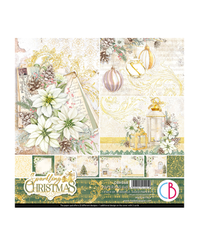 Ciao Bella Papercrafting Sparkling Christmas 8x8 Inch Paper Pad (CBH069)