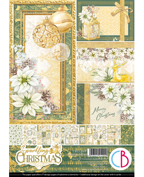 Ciao Bella Papercrafting Sparkling Christmas A4 Creative Pad (CBCL069) Ciao Bella Papercrafting Sparkling Christmas A4 Creative Pad (CBCL069)