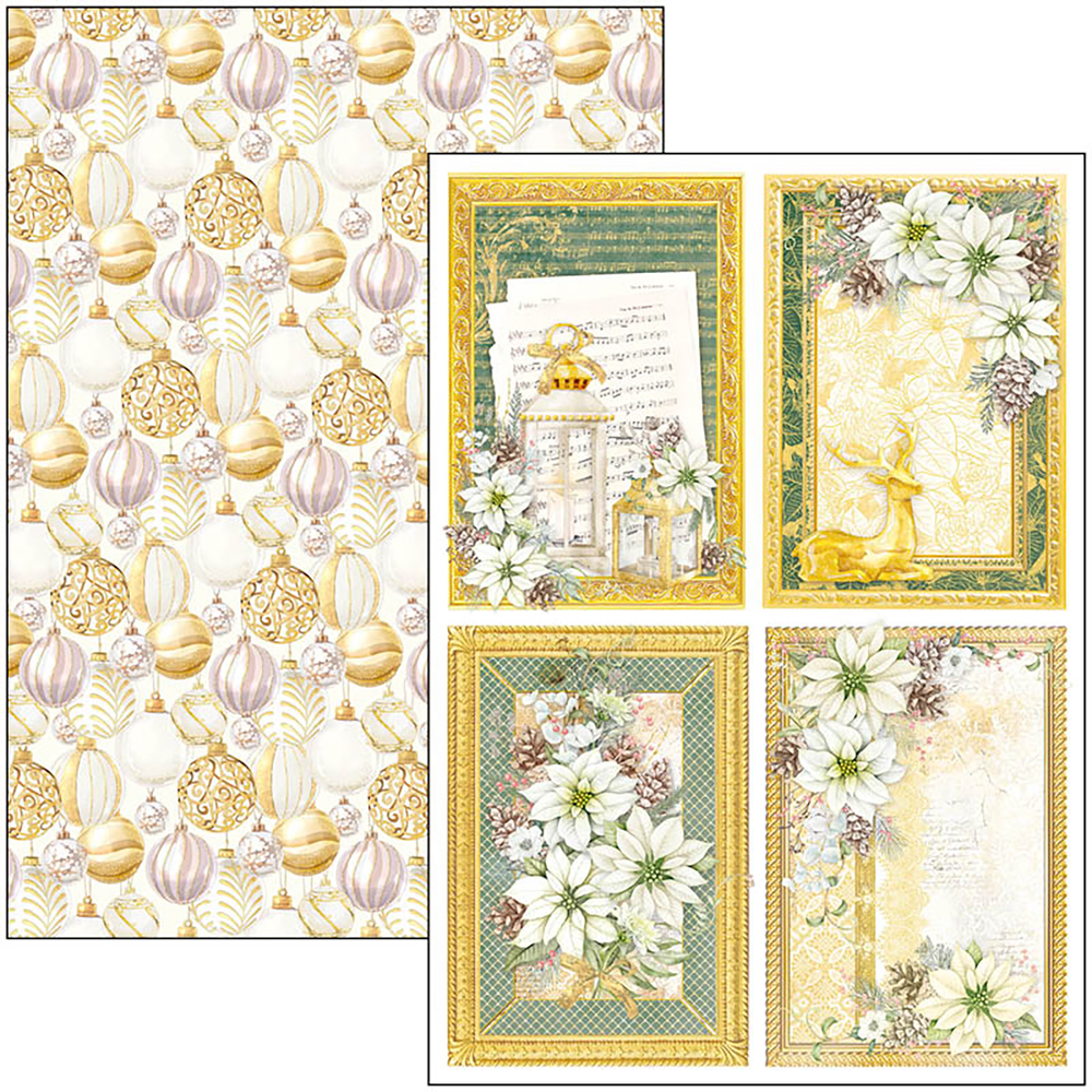 Ciao Bella Papercrafting Sparkling Christmas A4 Creative Pad (CBCL069) Ciao Bella Papercrafting Sparkling Christmas A4 Creative Pad (CBCL069)