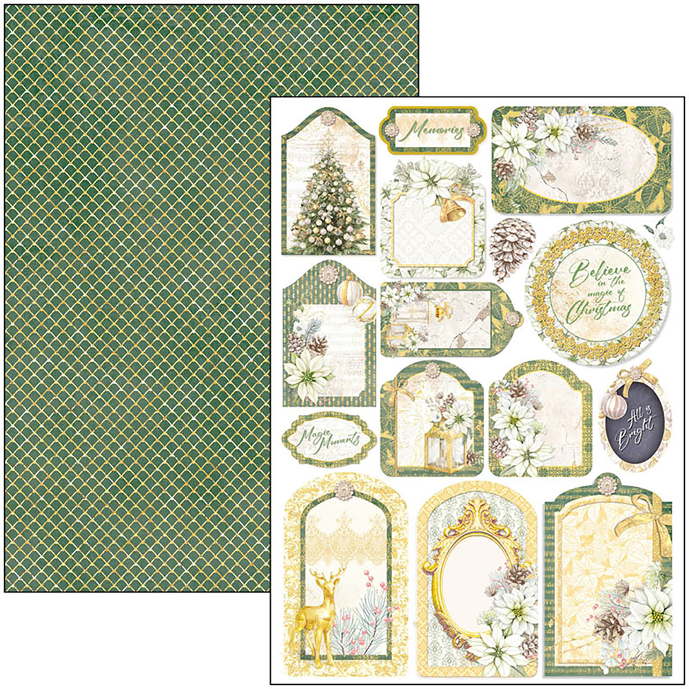 Ciao Bella Papercrafting Sparkling Christmas A4 Creative Pad (CBCL069) Ciao Bella Papercrafting Sparkling Christmas A4 Creative Pad (CBCL069)