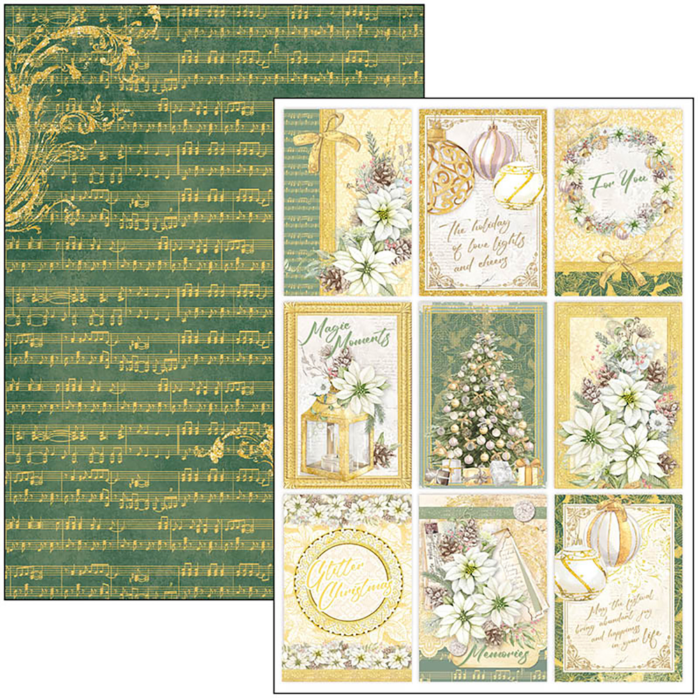 Ciao Bella Papercrafting Sparkling Christmas A4 Creative Pad (CBCL069) Ciao Bella Papercrafting Sparkling Christmas A4 Creative Pad (CBCL069)