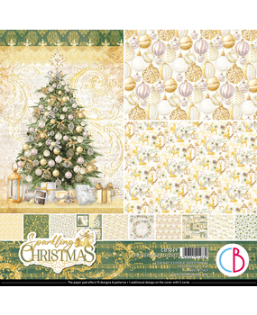 Ciao Bella Papercrafting Sparkling Christmas 12x12 Inch Patterns Pad (CBT069) Ciao Bella Papercrafting Sparkling Christmas 12x12 Inch Patterns Pad (CBT069)