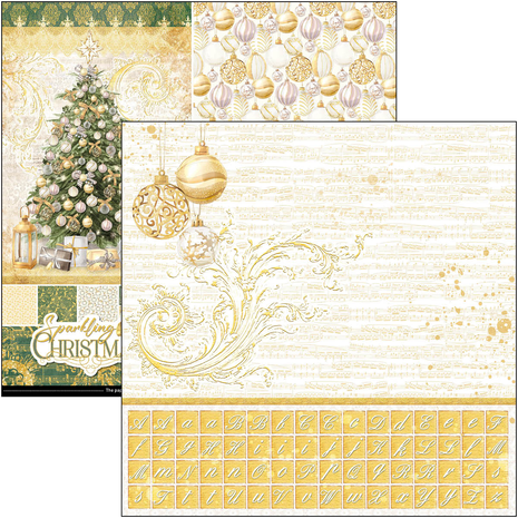 Ciao Bella Papercrafting Sparkling Christmas 12x12 Inch Patterns Pad (CBT069) Ciao Bella Papercrafting Sparkling Christmas 12x12 Inch Patterns Pad (CBT069)