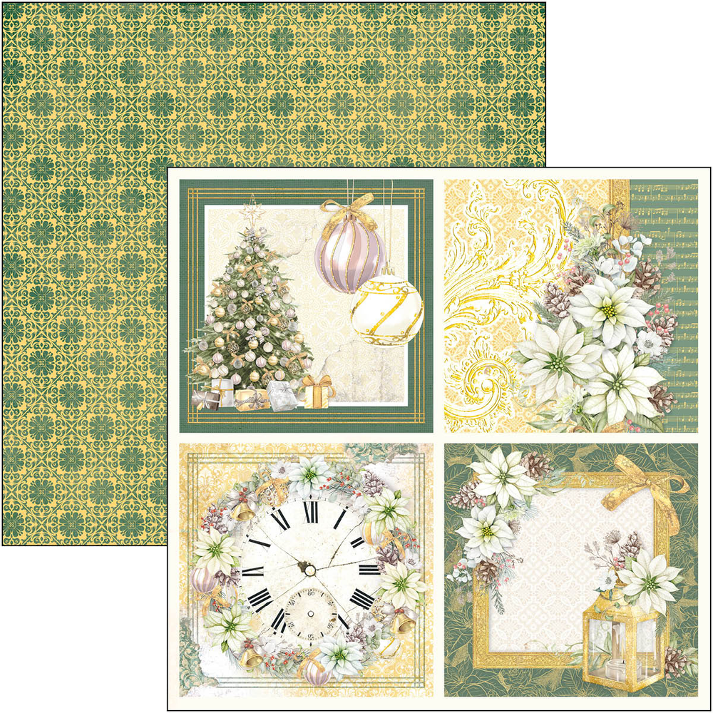 Ciao Bella Papercrafting Sparkling Christmas 12x12 Inch Patterns Pad (CBT069) Ciao Bella Papercrafting Sparkling Christmas 12x12 Inch Patterns Pad (CBT069)