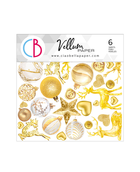 Ciao Bella Papercrafting Sparkling Christmas 6x6 Inch Vellum Paper (CBVQ008) Ciao Bella Papercrafting Sparkling Christmas 6x6 Inch Vellum Paper (CBVQ008)
