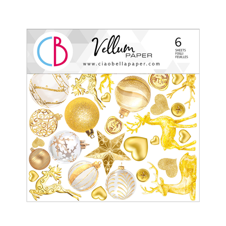 Ciao Bella Papercrafting Sparkling Christmas 6x6 Inch Vellum Paper (CBVQ008) Ciao Bella Papercrafting Sparkling Christmas 6x6 Inch Vellum Paper (CBVQ008)