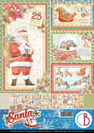 Ciao Bella Papercrafting Dear Santa A4 Creative Pad (CBCL070) Ciao Bella Papercrafting Dear Santa A4 Creative Pad (CBCL070)