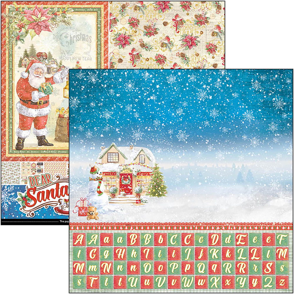 Ciao Bella Papercrafting Dear Santa 12x12 Inch Patterns Pad (CBT070) Ciao Bella Papercrafting Dear Santa 12x12 Inch Patterns Pad (CBT070)