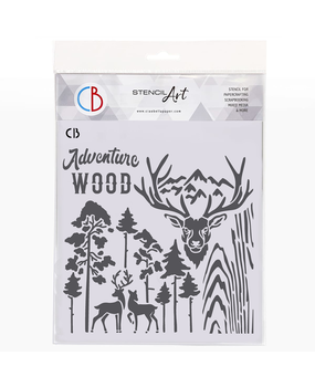 Ciao Bella Papercrafting Deers 8x8 Inch Masking Stencil (MS8-026) Ciao Bella Papercrafting Deers 8x8 Inch Masking Stencil (MS8-026)