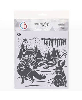 Ciao Bella Papercrafting Nordic Landscape 8x8 Inch Masking Stencil (MS8-029) Ciao Bella Papercrafting Nordic Landscape 8x8 Inch Masking Stencil (MS8-029)
