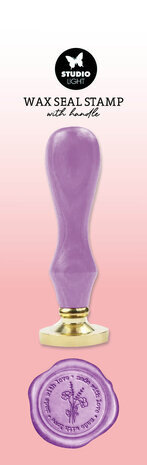 Studio Light Essentials Wax Seal Stamp Purple Made with Love (SL-ES-WAX08)