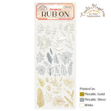 Stamperia Create Happiness Christmas Rub-On 4x8,5 Inch Poinsettia and Leaves (DFLRB46)