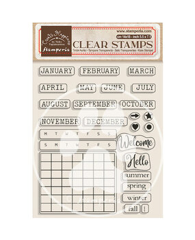 Stamperia Create Happiness Christmas Clear Stamps Calendar Monthly (WTK178)* Stamperia Create Happiness Christmas Clear Stamps Calendar Monthly (WTK178)*