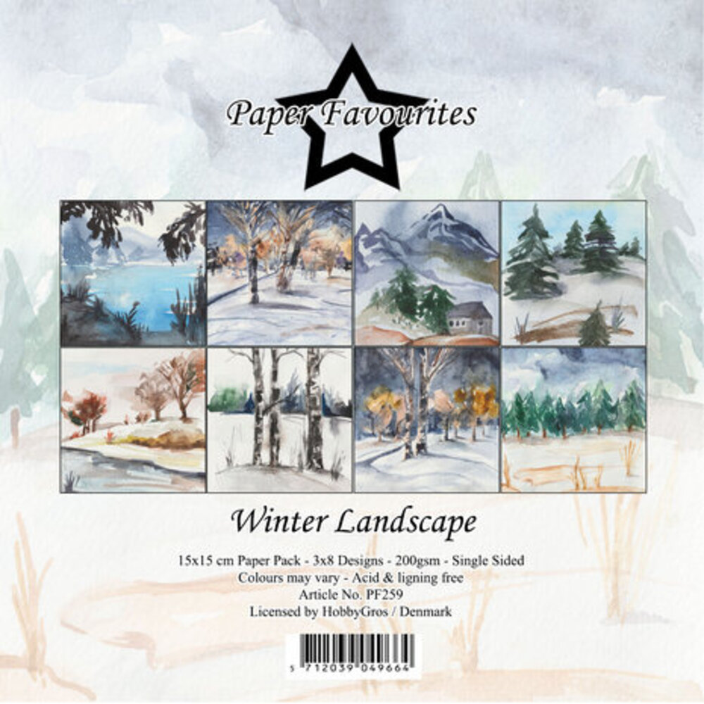 Paper Favourites Winter Landscape 6x6 Inch Paper Pack (PF259)