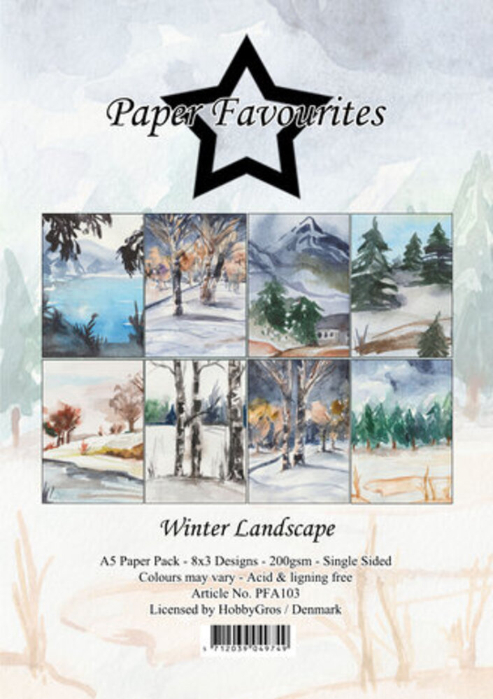 Paper Favourites Winter Landscape A5 Paper Pack (PFA103) Paper Favourites Winter Landscape A5 Paper Pack (PFA103)