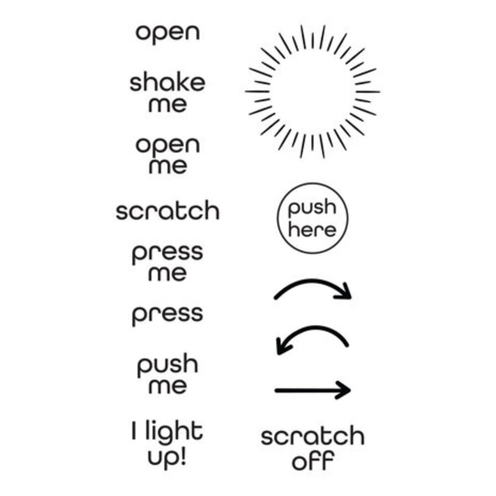 Spellbinders Take Action Sentiments Clear Stamp (STP-217)