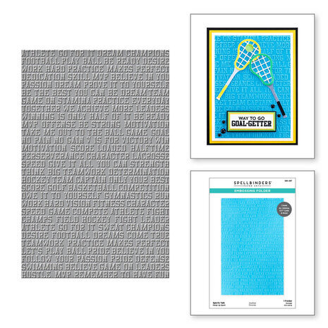 Spellbinders Game Day Sports Talk Embossing Folder (SES-057) Spellbinders Game Day Sports Talk Embossing Folder (SES-057)